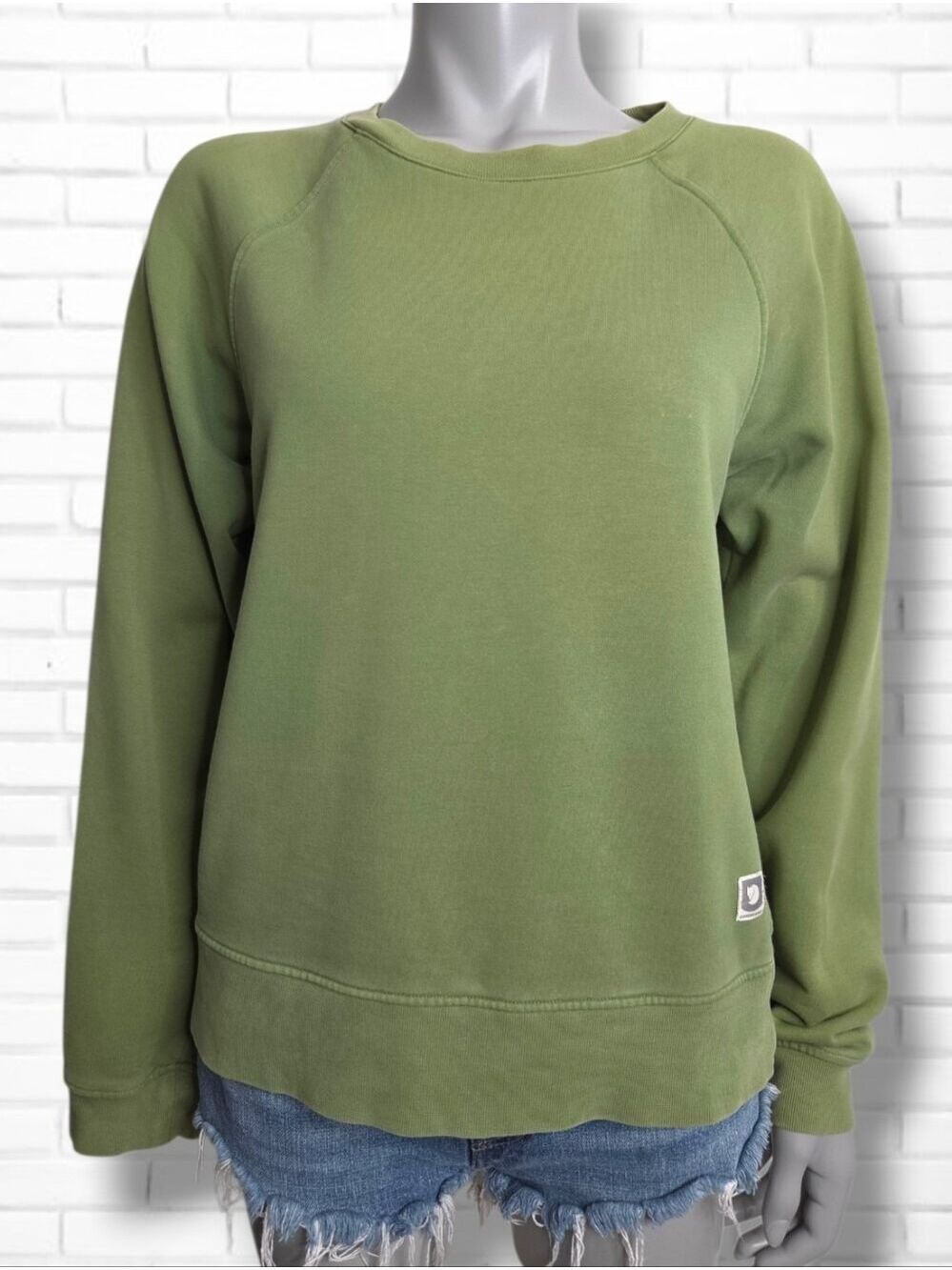 Fjallraven Size M Greenland Kelly Green Crewneck Cotton Sweatshirt